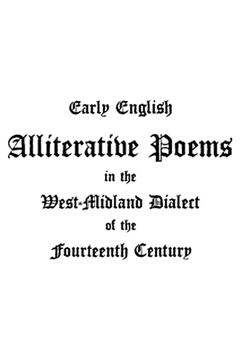 Early English Alliterative Poems