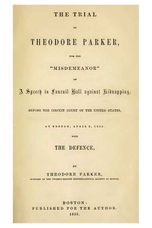 The Trial of Theodore Parker
