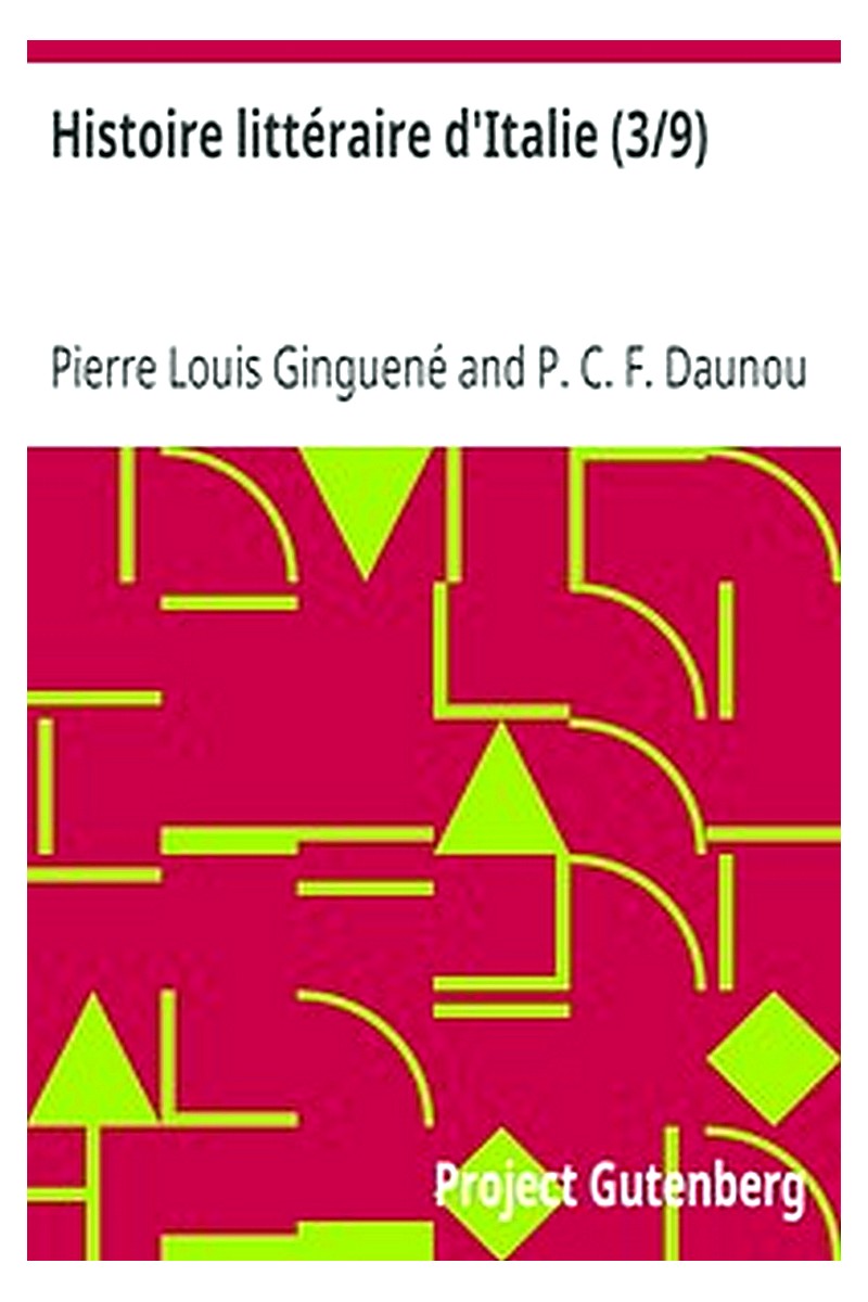 Histoire littéraire d'Italie (3/9)