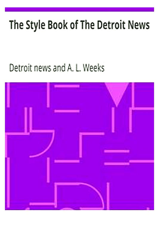 The Style Book of The Detroit News