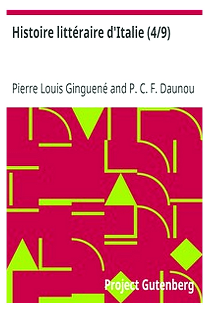 Histoire littéraire d'Italie (4/9)