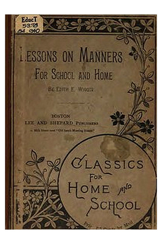 Lessons on Manners for School and Home Use