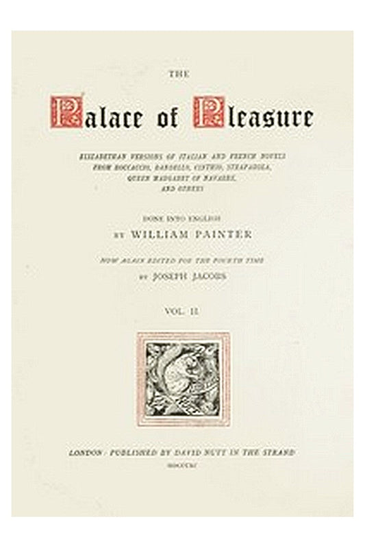 The Palace of Pleasure, Volume 2
