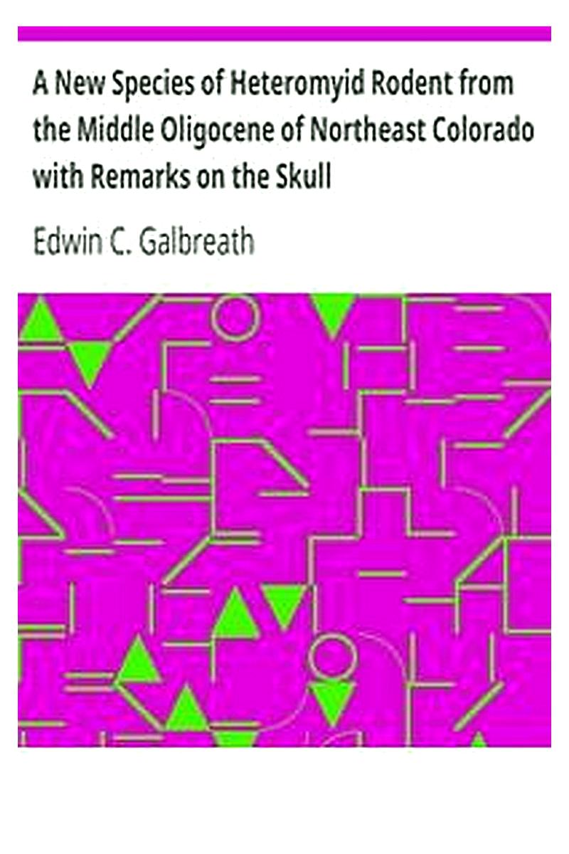 A New Species of Heteromyid Rodent from the Middle Oligocene of Northeast Colorado with Remarks on the Skull