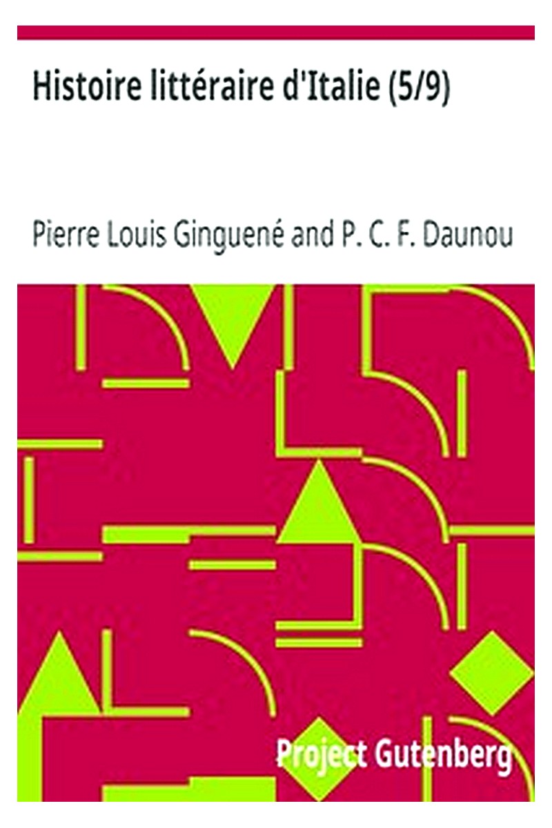 Histoire littéraire d'Italie (5/9)