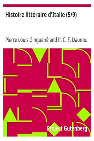 Histoire littéraire d'Italie (5/9)
