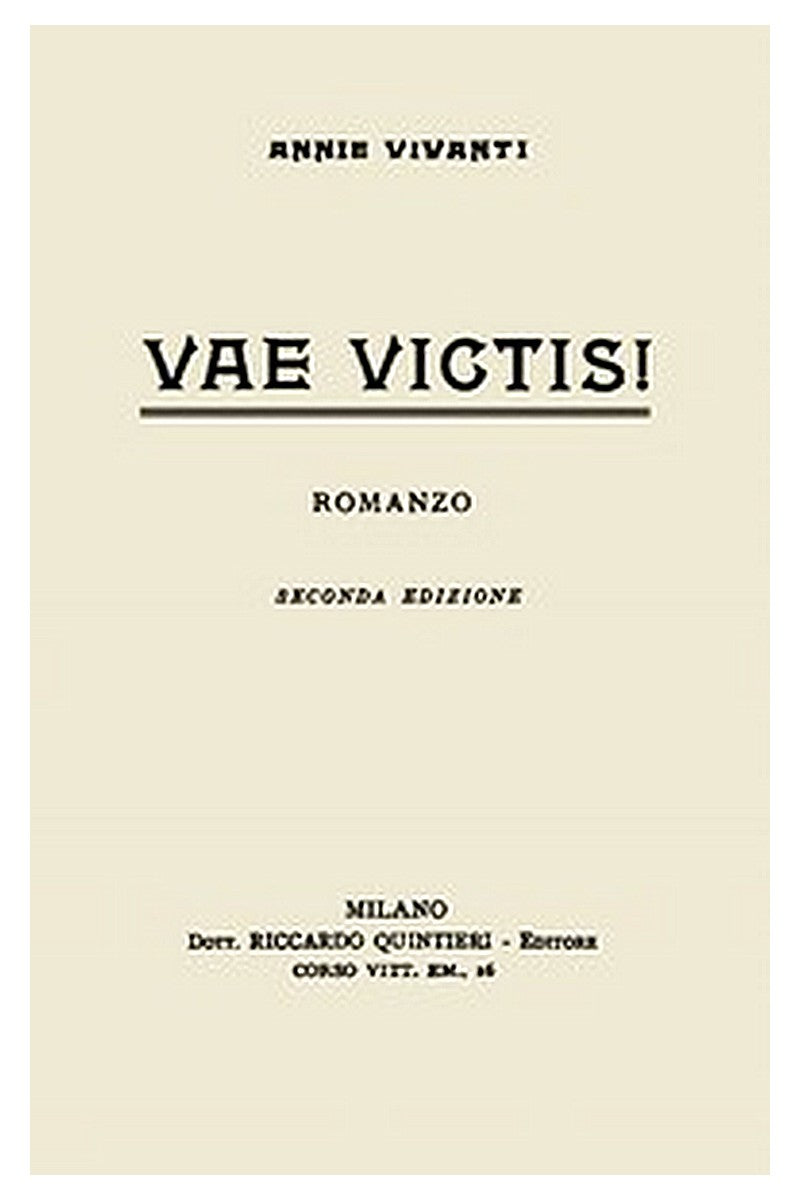 Vae victis! Romanzo