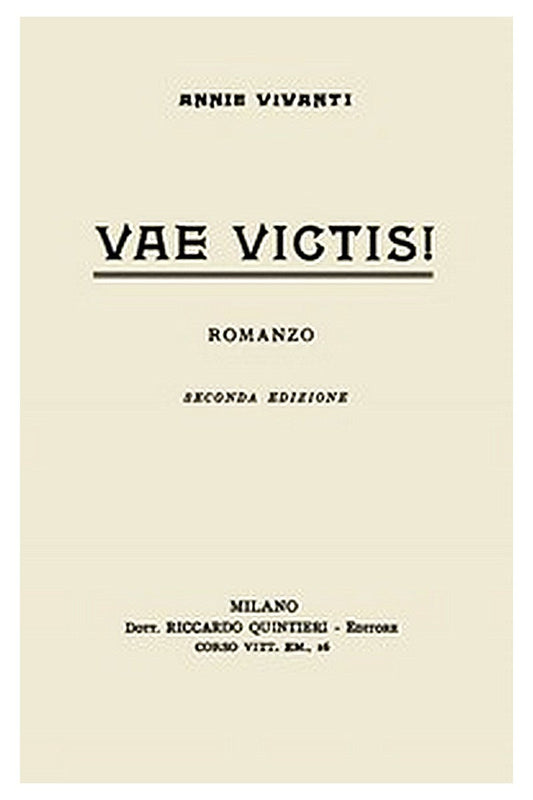 Vae victis! Romanzo