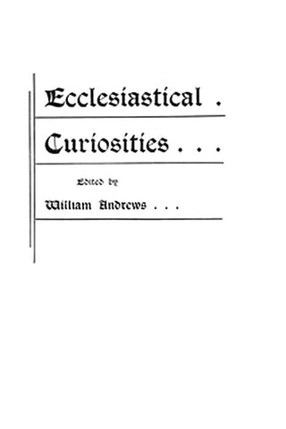 Ecclesiastical Curiosities