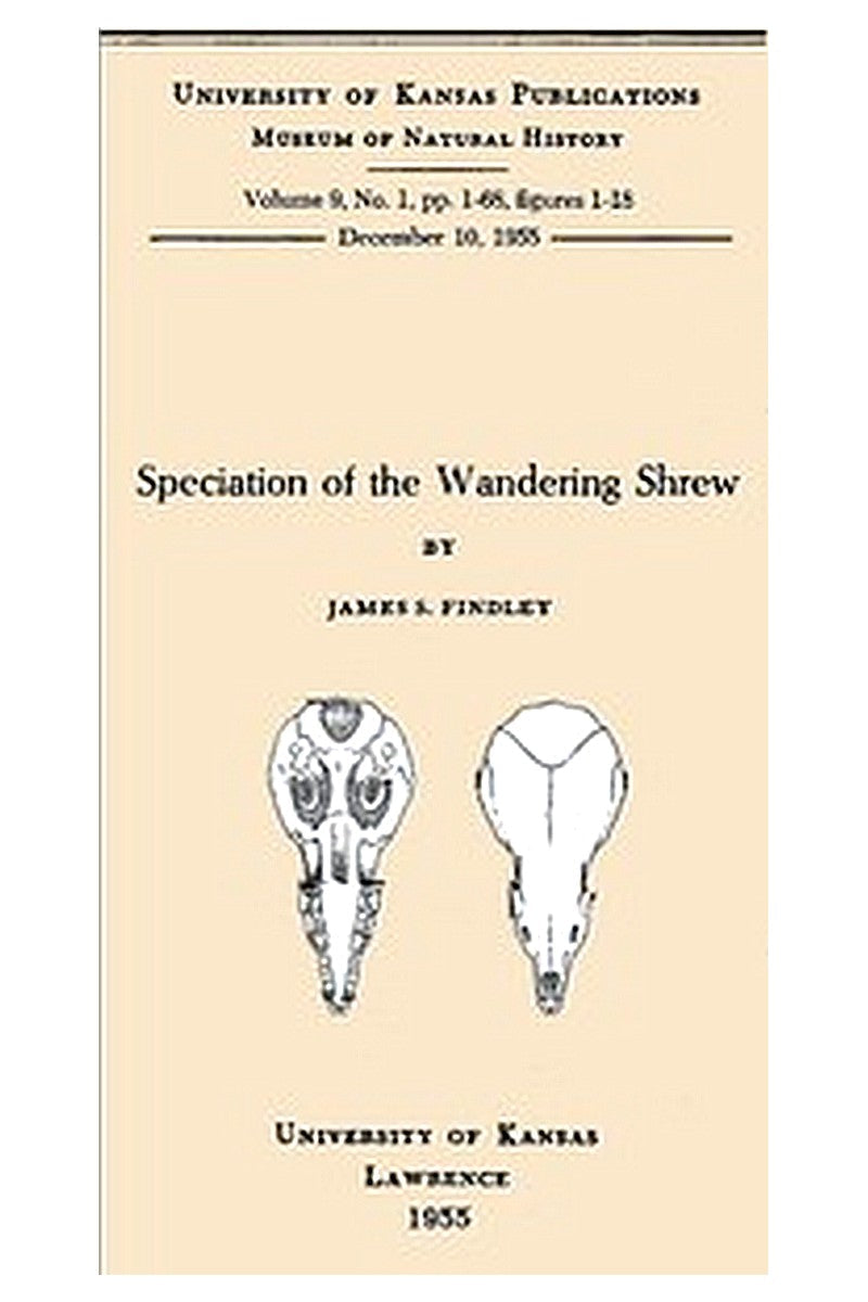 Speciation of the Wandering Shrew