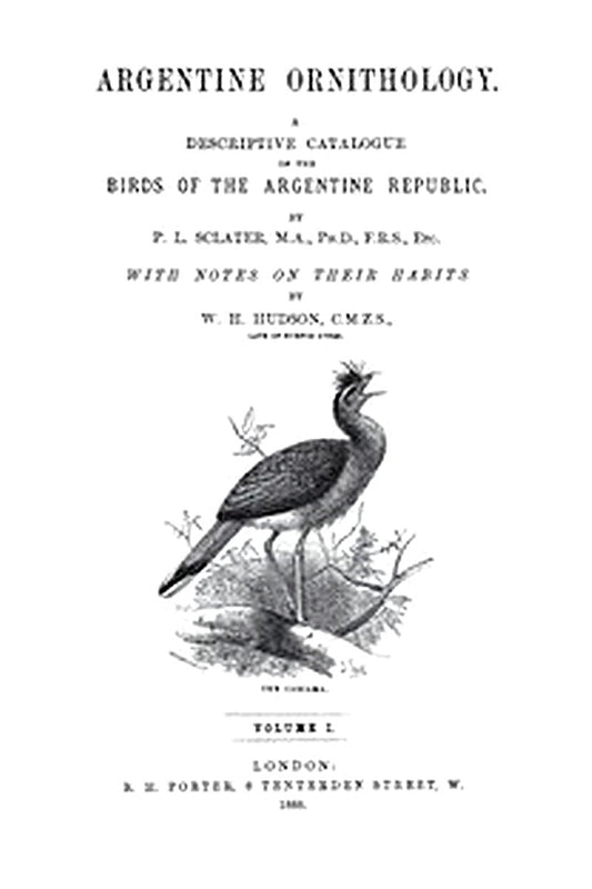 Argentine Ornithology, Volume 1 (of 2)
