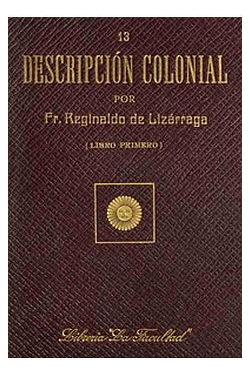 Descripción colonial, libro primero (1/2)