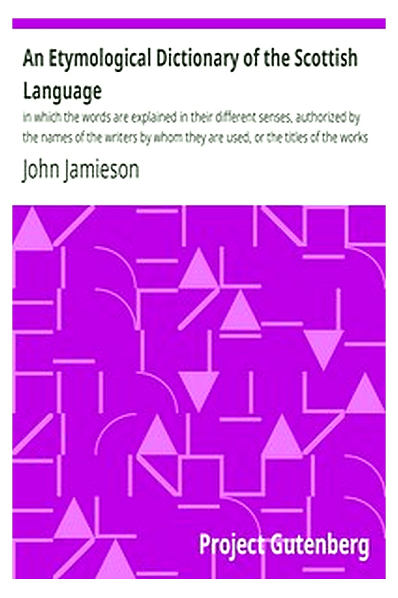 An Etymological Dictionary of the Scottish Language
