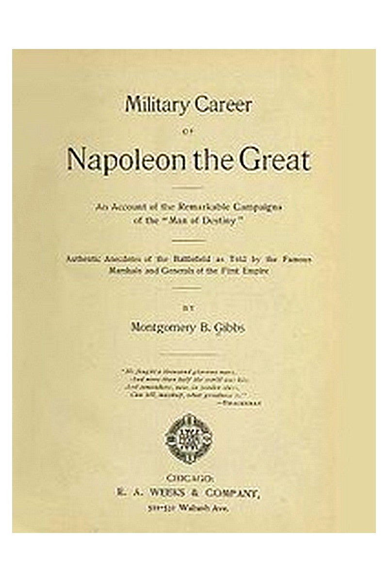Military Career of Napoleon the Great

