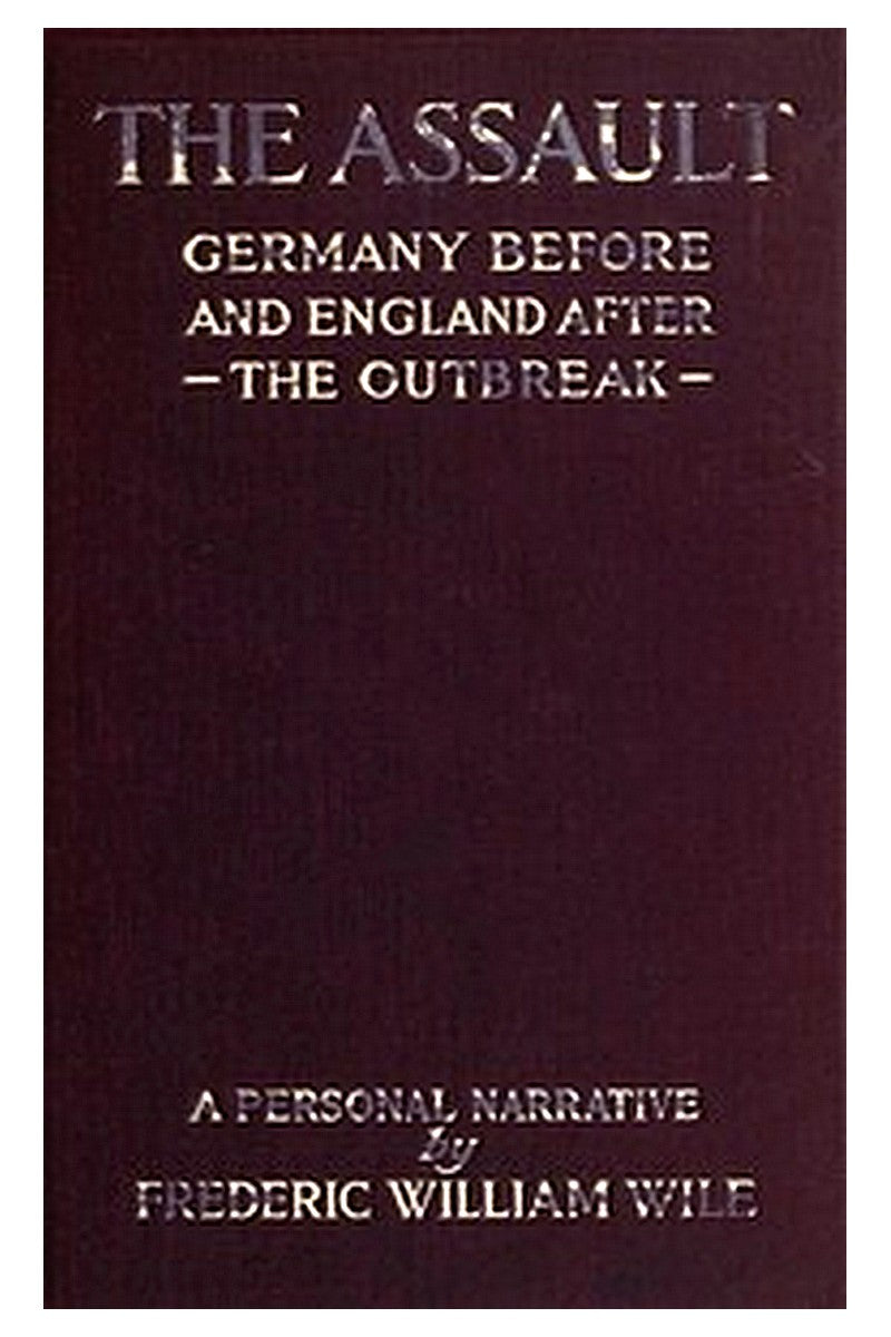 The Assault: Germany Before the Outbreak and England in War-Time