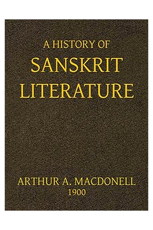 A History of Sanskrit Literature