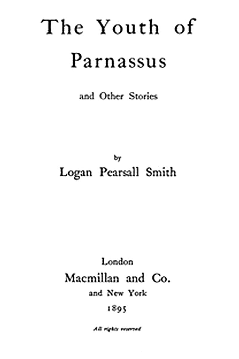 The Youth of Parnassus, and Other Stories