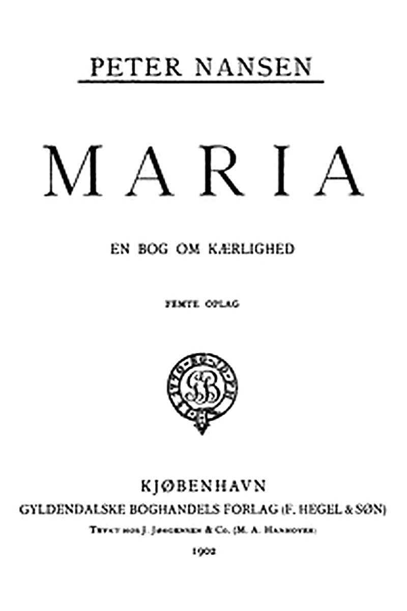 Maria: En Bog om Kærlighed