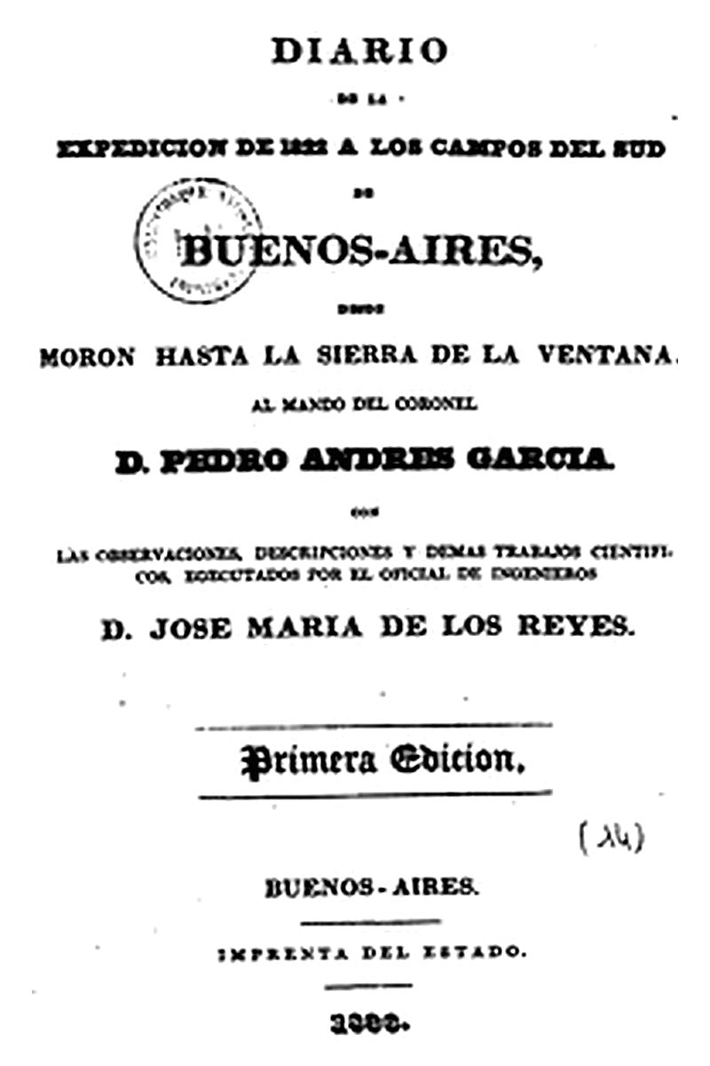 Diario de la expedicion de 1822 a los campos del sud de Buenos Aires