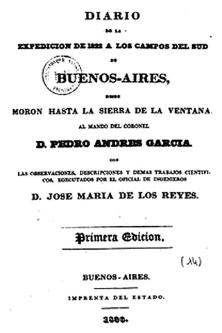 Diario de la expedicion de 1822 a los campos del sud de Buenos Aires