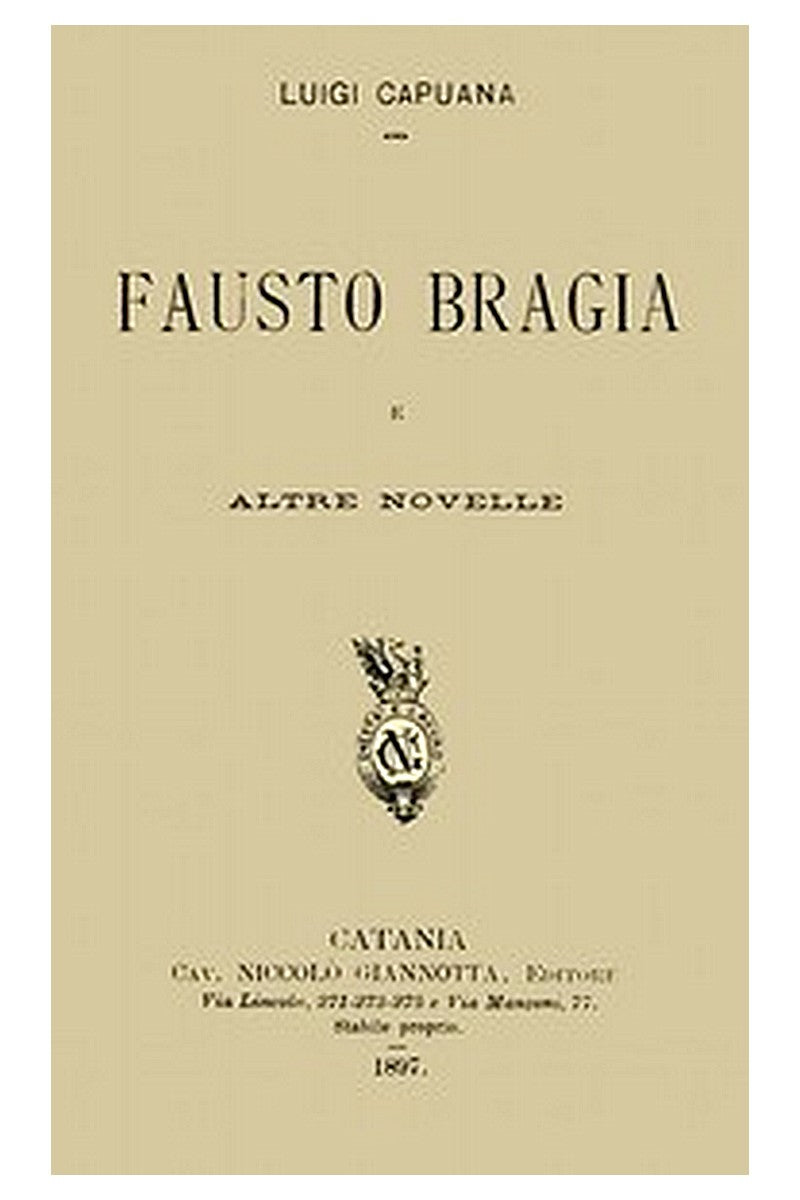 Fausto Bragia, e altre novelle