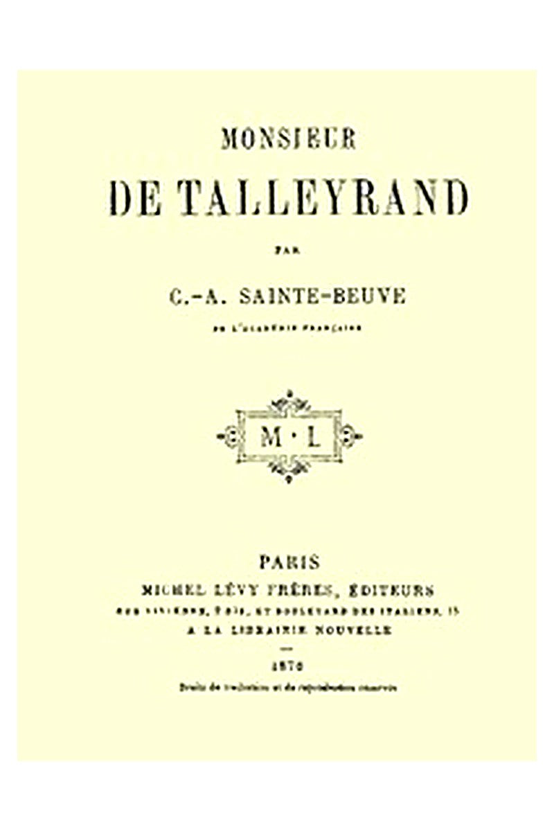 Monsieur de Talleyrand
