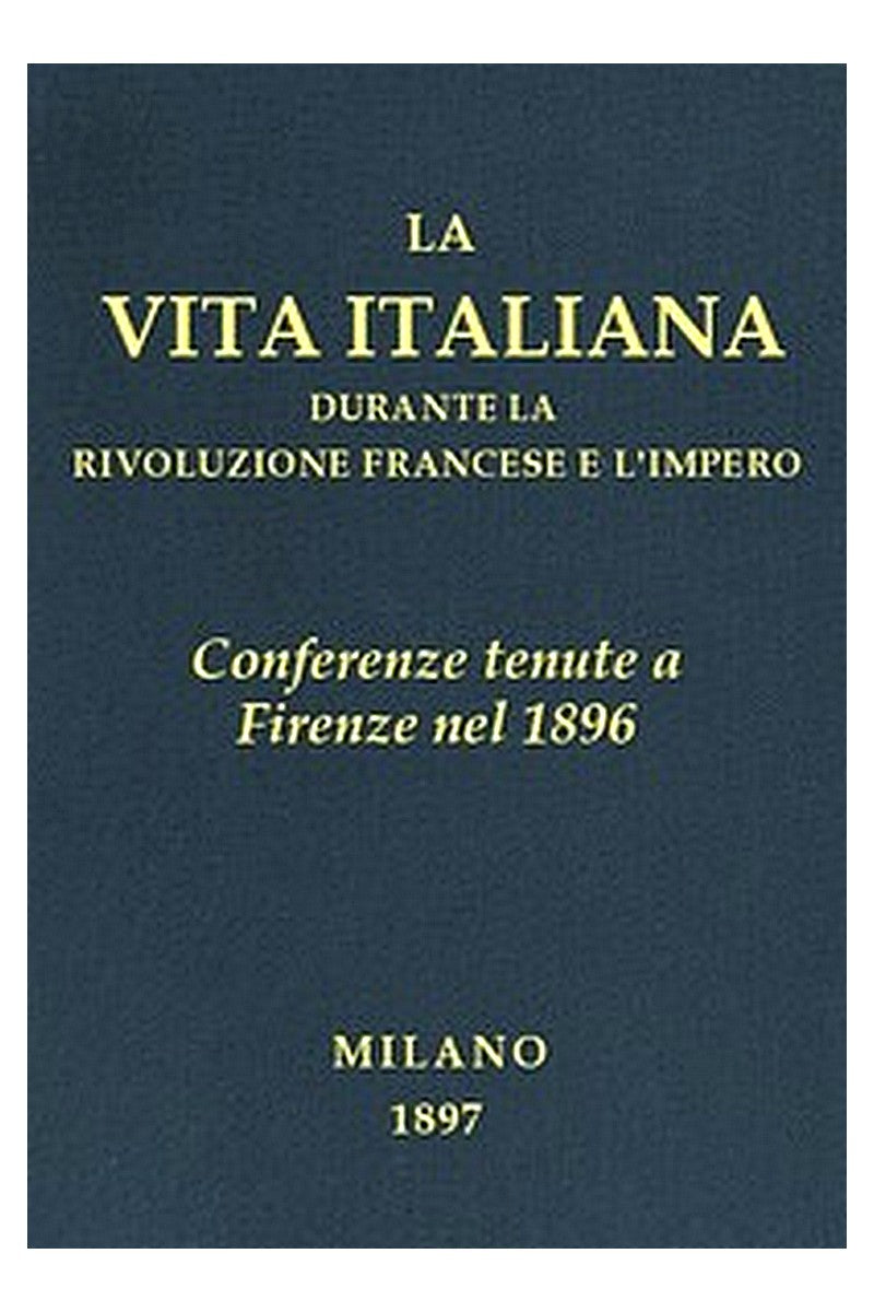 Conferenze tenute a Firenze nel 1896