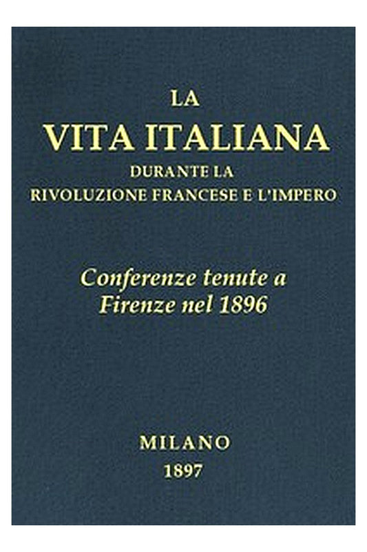 Conferenze tenute a Firenze nel 1896