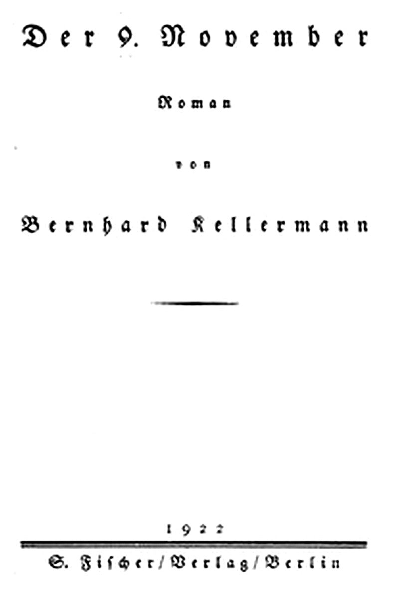 Der 9. November: Roman