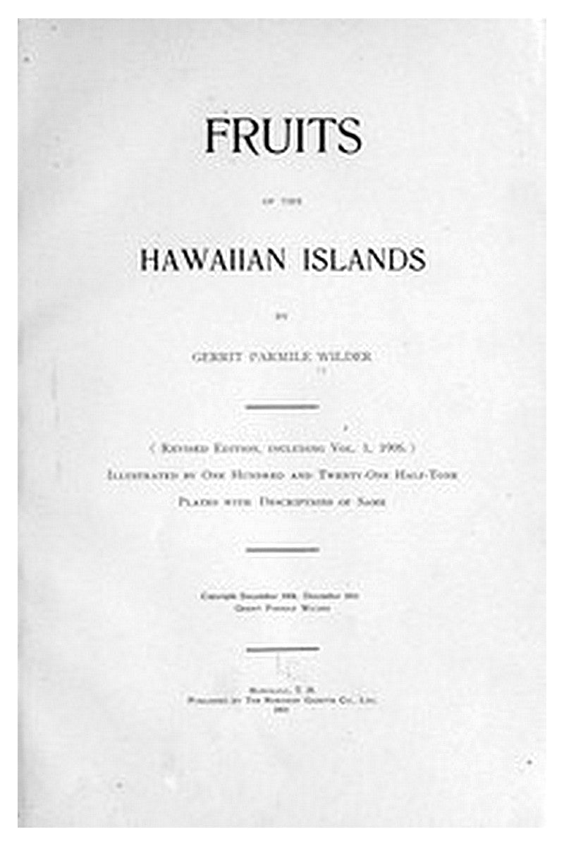 Fruits of the Hawaiian Islands
