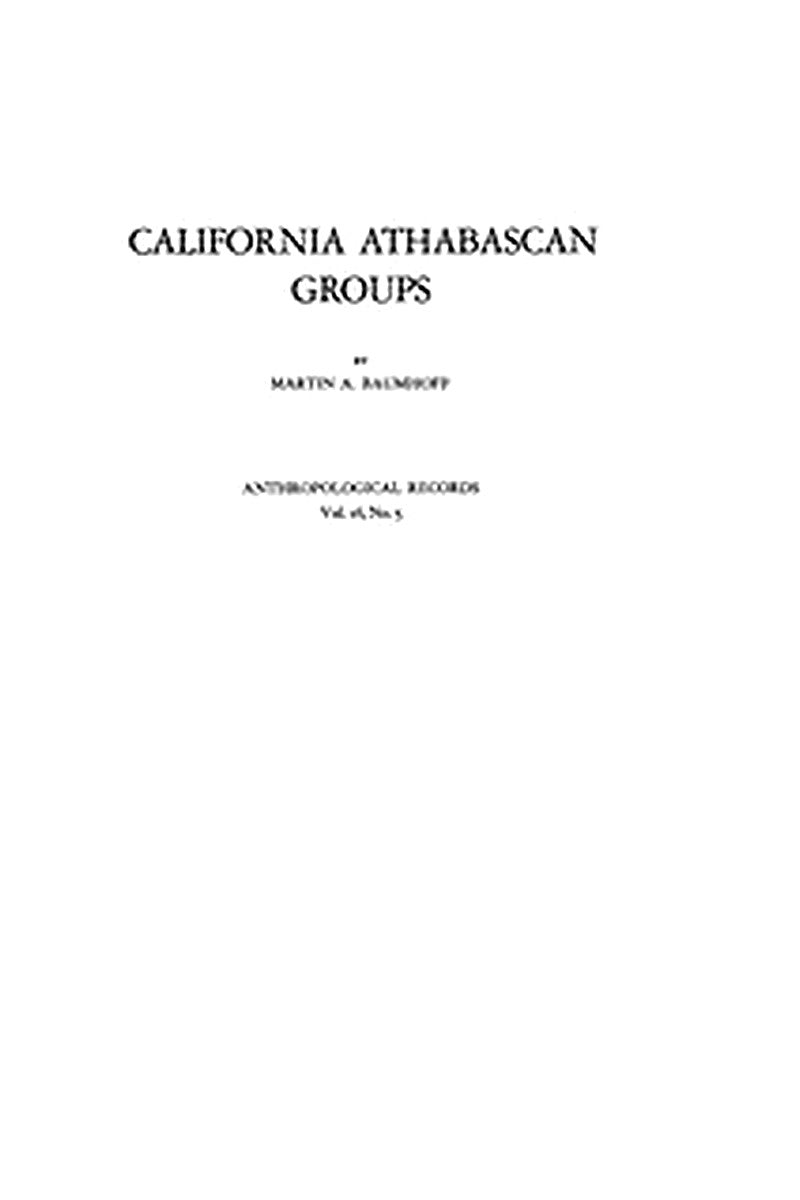 California Athabascan Groups