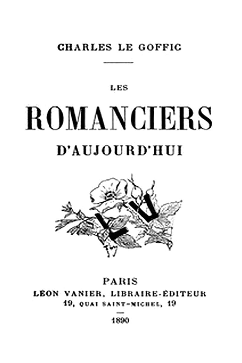 Les Romanciers d'Aujourd'hui