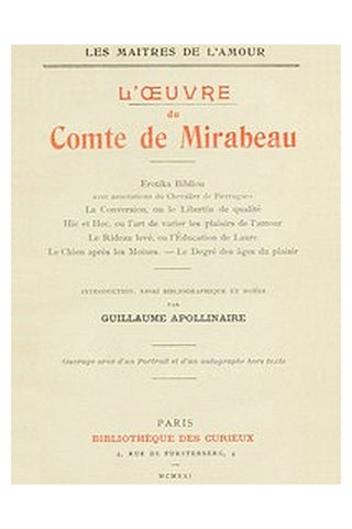 L'oeuvre du comte de Mirabeau
