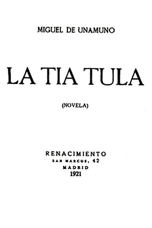 La Tía Tula (Novela)