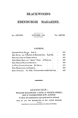 Blackwood's Edinburgh Magazine, Vol. 68, No 420, October 1850