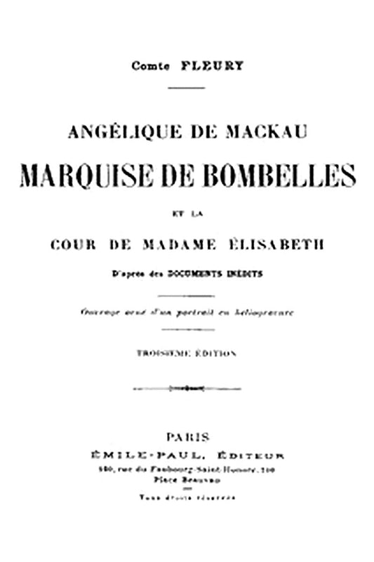 Angélique de Mackau, Marquise de Bombelles, et la Cour de Madame Élisabeth