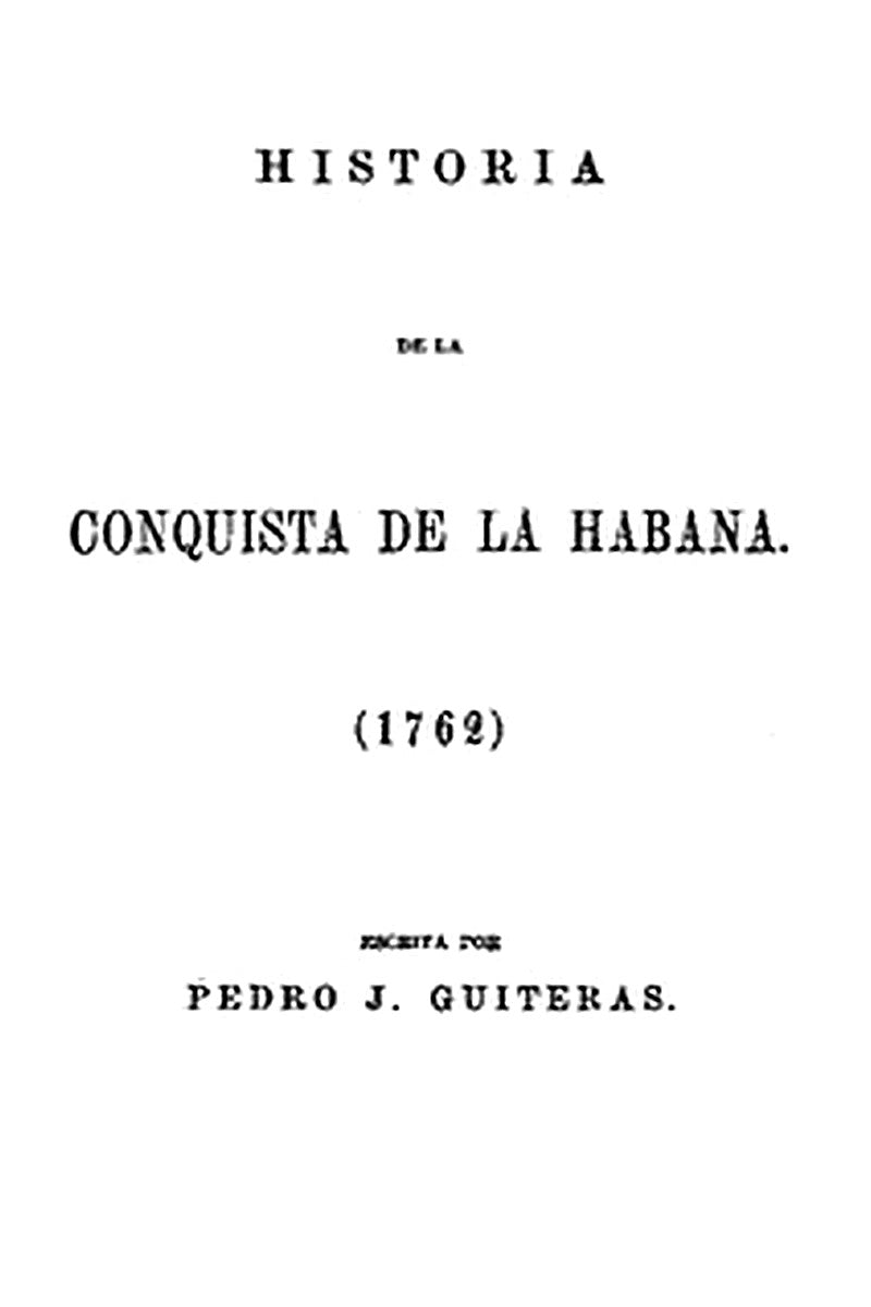 Historia de la Conquista de la Habana (1762)