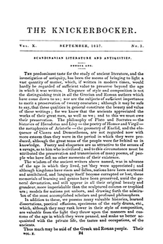 The Knickerbocker, Vol. 10, No. 3, September 1837