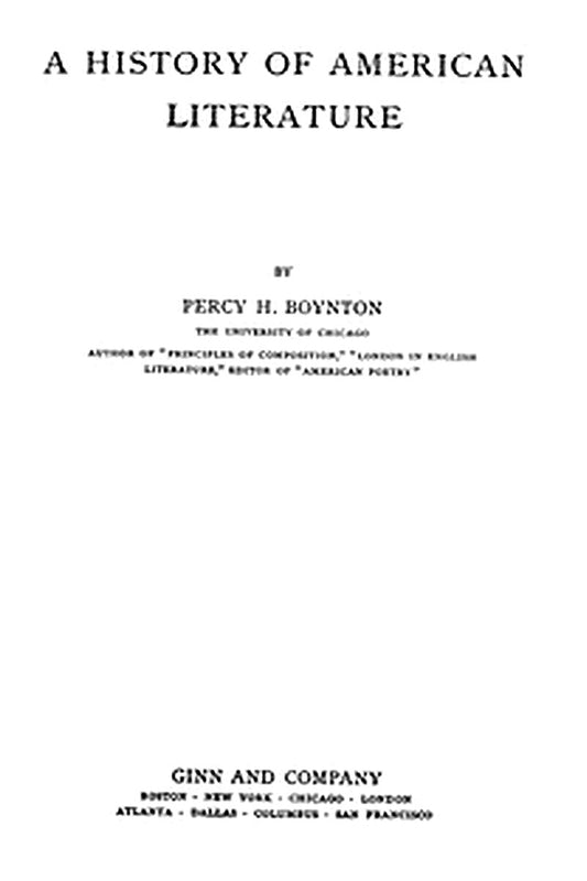A History of American Literature