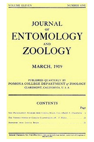 Journal of Entomology and Zoology, Vol. 11, No. 1, March 1919