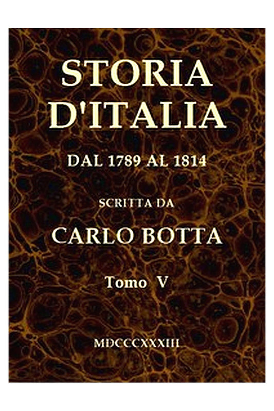 Storia d'Italia dal 1789 al 1814, tomo V