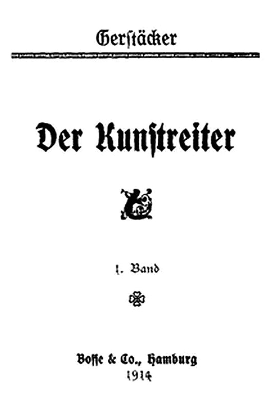 Der Kunstreiter, 1. Band