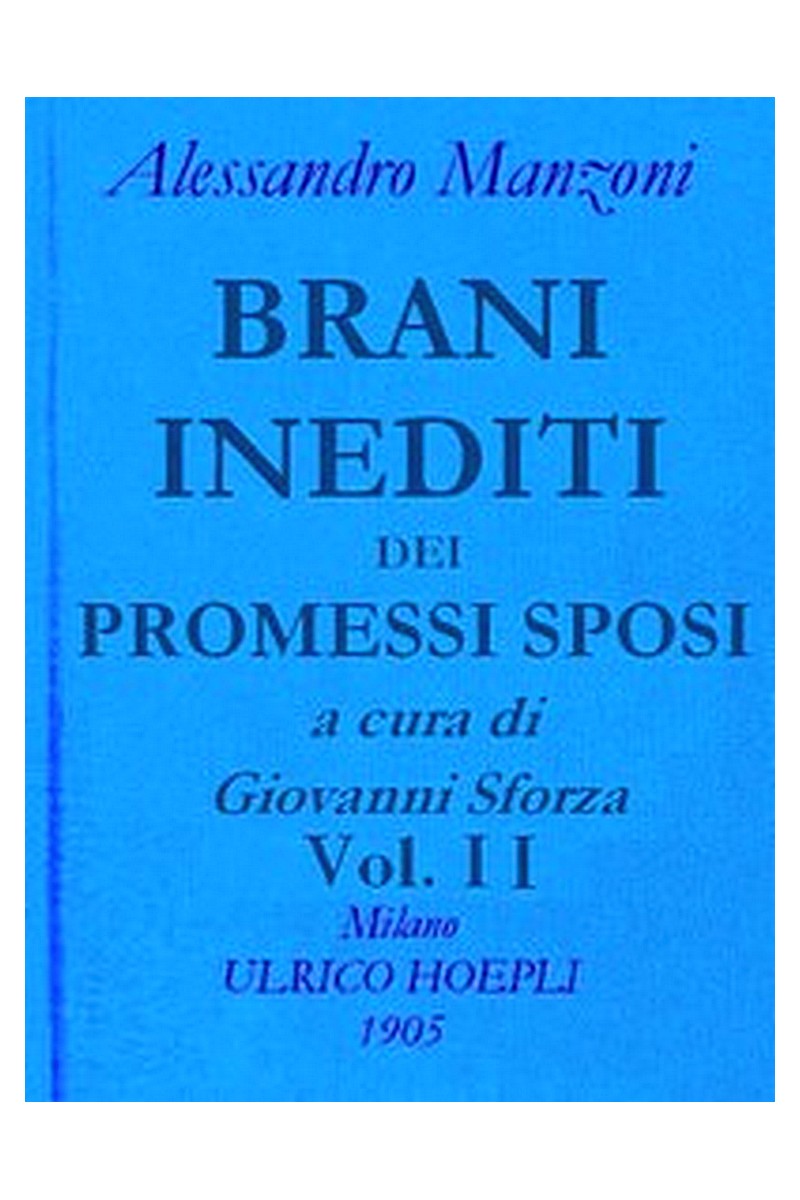 Brani inediti dei Promessi Sposi, vol. 2
