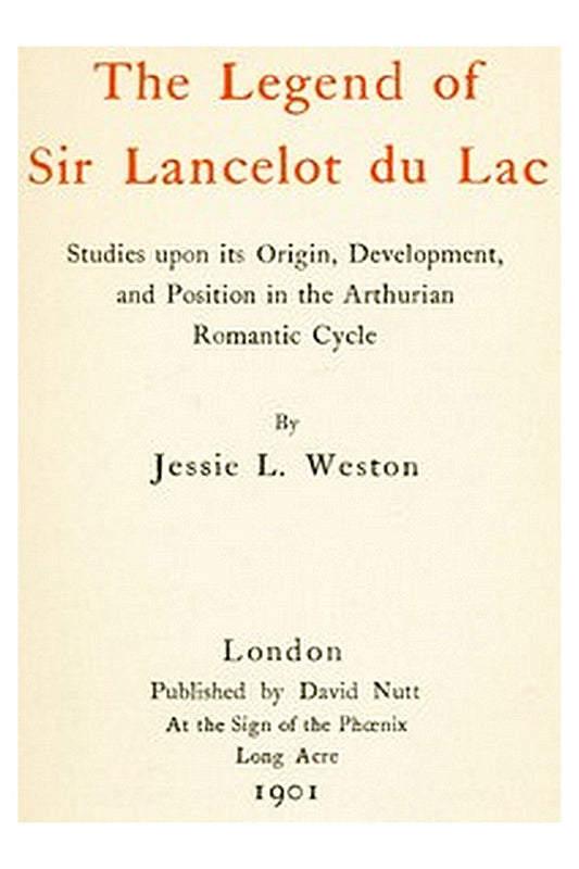 The Legend of Sir Lancelot du Lac

