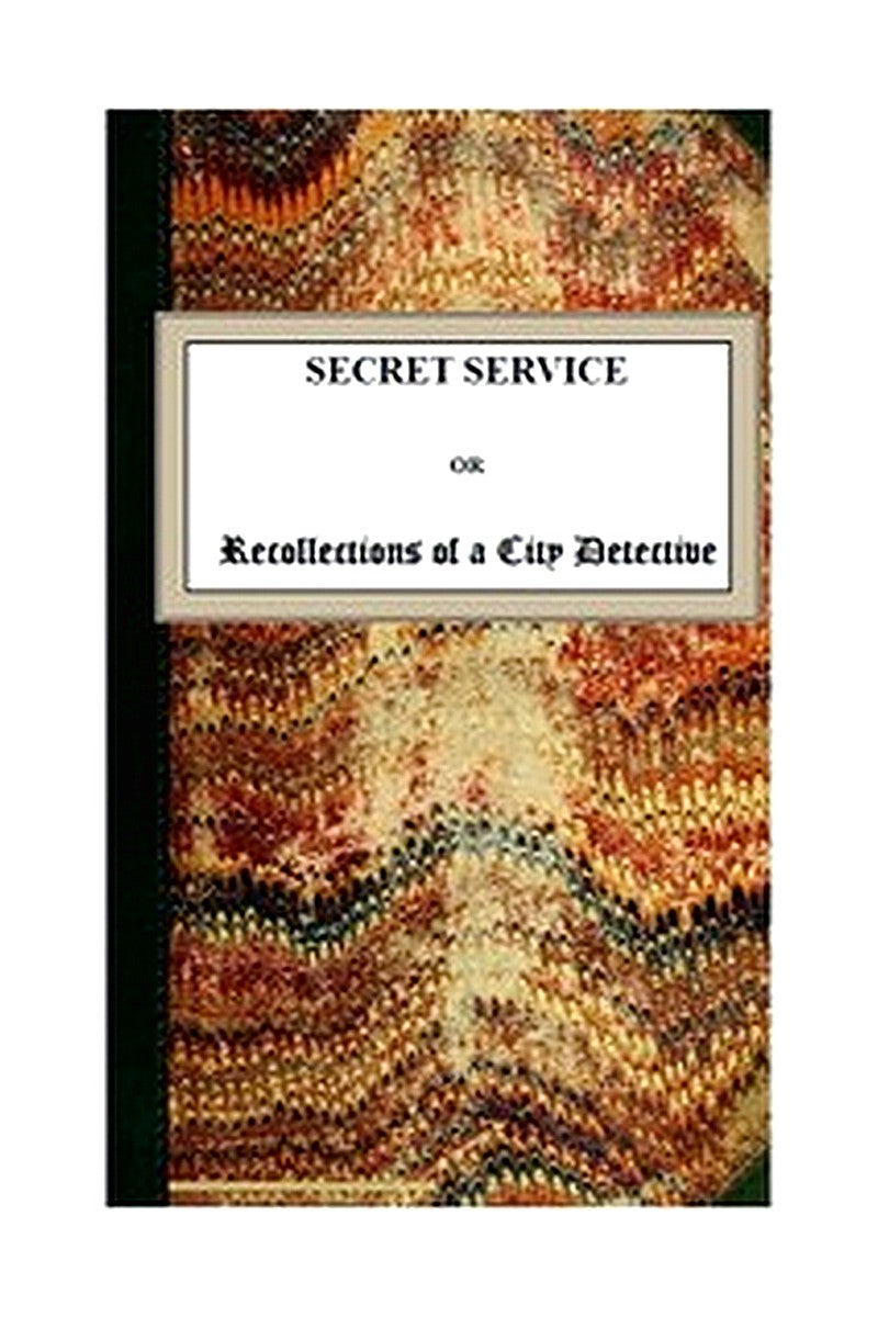 Secret Service or, Recollections of a City Detective