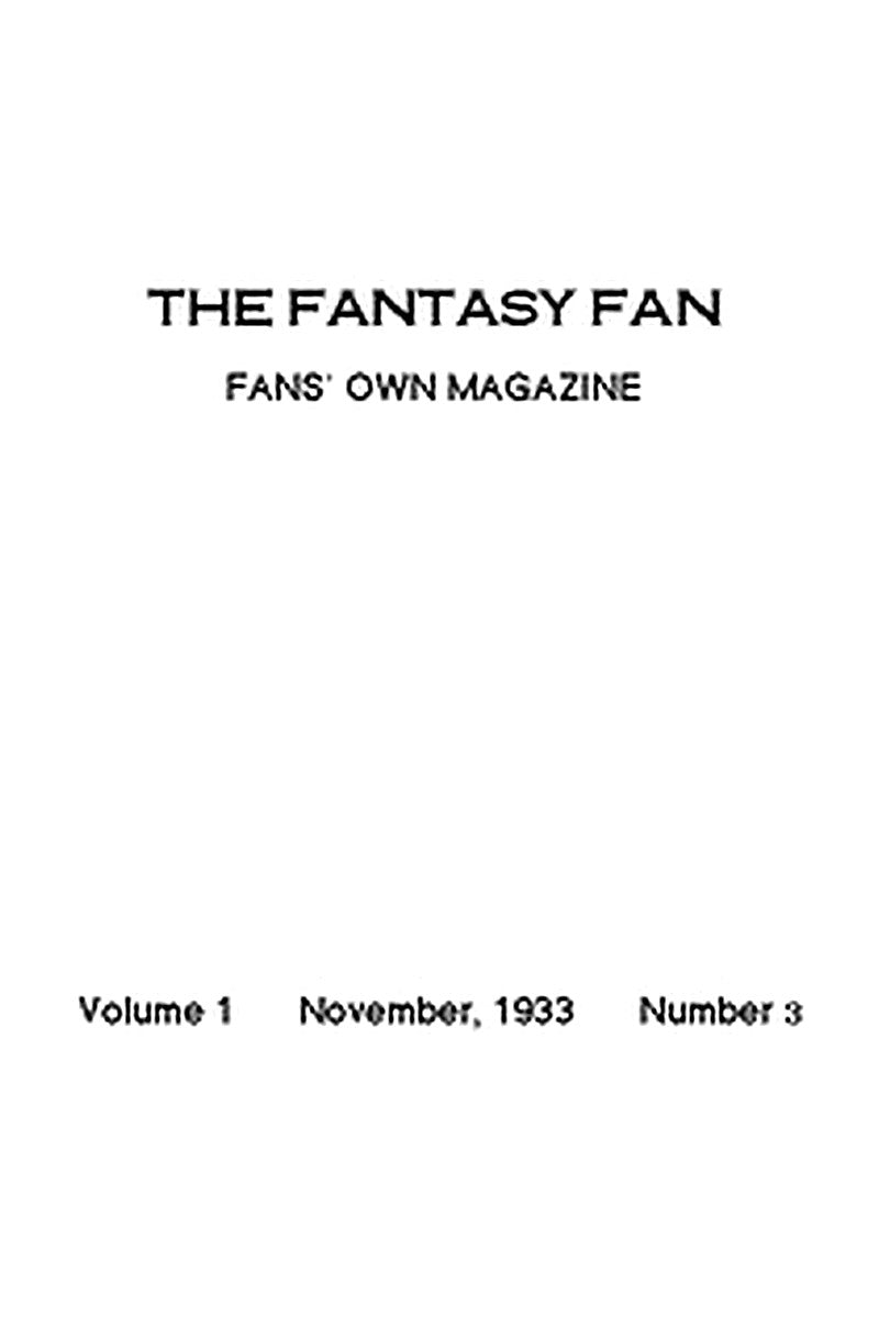 The Fantasy Fan, November 1933
