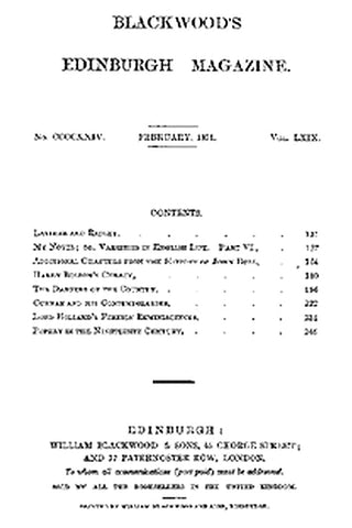 Blackwood's Edinburgh Magazine, Volume 69, No. 424, February 1851