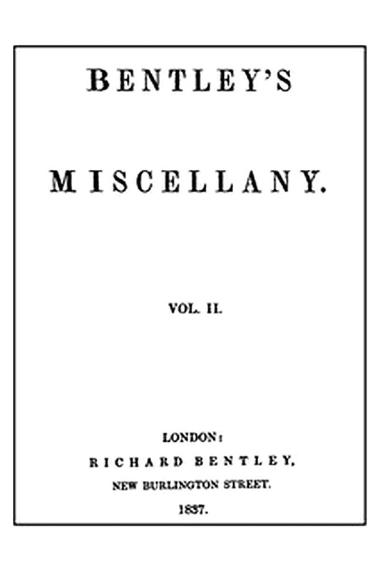 Bentley's Miscellany, Volume II