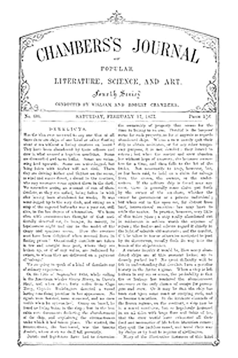 Chambers's Journal of Popular Literature, Science, and Art, No. 686
