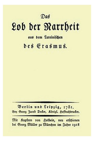 Das Lob der Narrheit